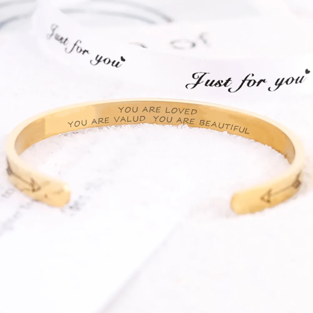 To My Friend "YOU ARE LOVED YOU ARE VALUD YOU ARE BEAUTIFUL" Bracelet sold by SARAH'S WHISPER product image thumbnail 5