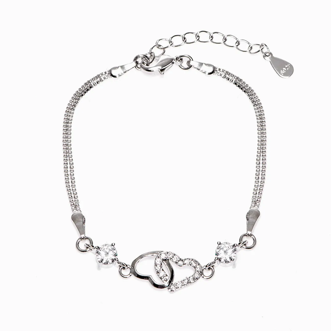 To My Granddaughter "You will never outgrow my heart" Double Heart Bracelet sold by SARAH'S WHISPER