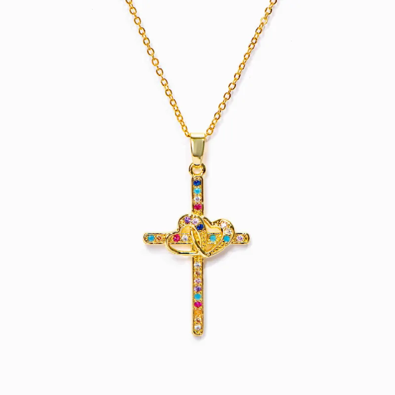 To My Daughter "Love Forever" Cross Necklace sold by SARAH'S WHISPER