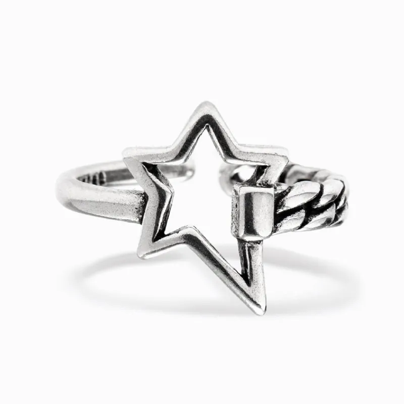 To My Granddaughter "I will love you forever" Star Chain Ring sold by SARAH'S WHISPER