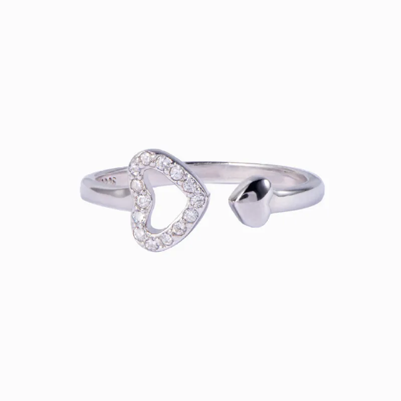 "The love between a grandmother and granddaughter is forever" Double Heart Ring sold by SARAH'S WHISPER