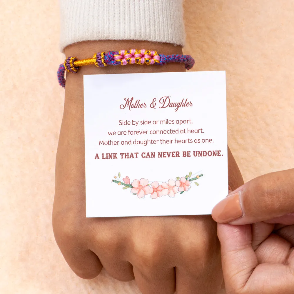 To My Daughter "A link that can never be undone" Cherry Knot Bracelet sold by SARAH'S WHISPER product image thumbnail 2