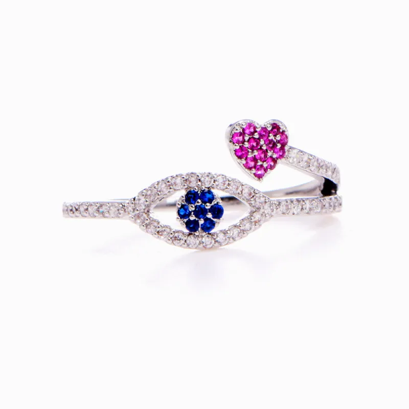 To My Daughter "Love & Protect" Evil Eye Ring sold by SARAH'S WHISPER