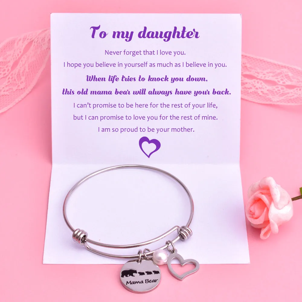 To My Daughter "Always support you." Bracelet sold by SARAH'S WHISPER product image thumbnail 2