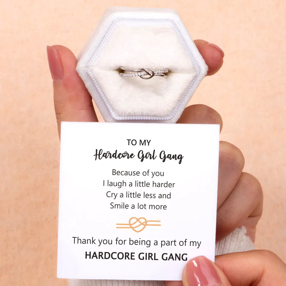 To My Hardcore Girl Gang "HARDCORE GIRL GANG" Knot Ring sold by SARAH'S WHISPER product image thumbnail 2