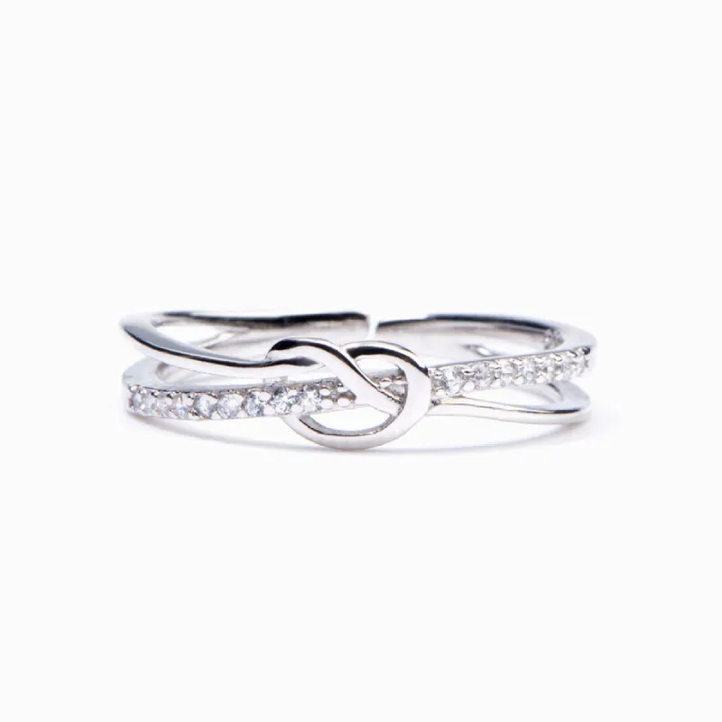 To My Hardcore Girl Gang "HARDCORE GIRL GANG" Knot Ring sold by SARAH'S WHISPER