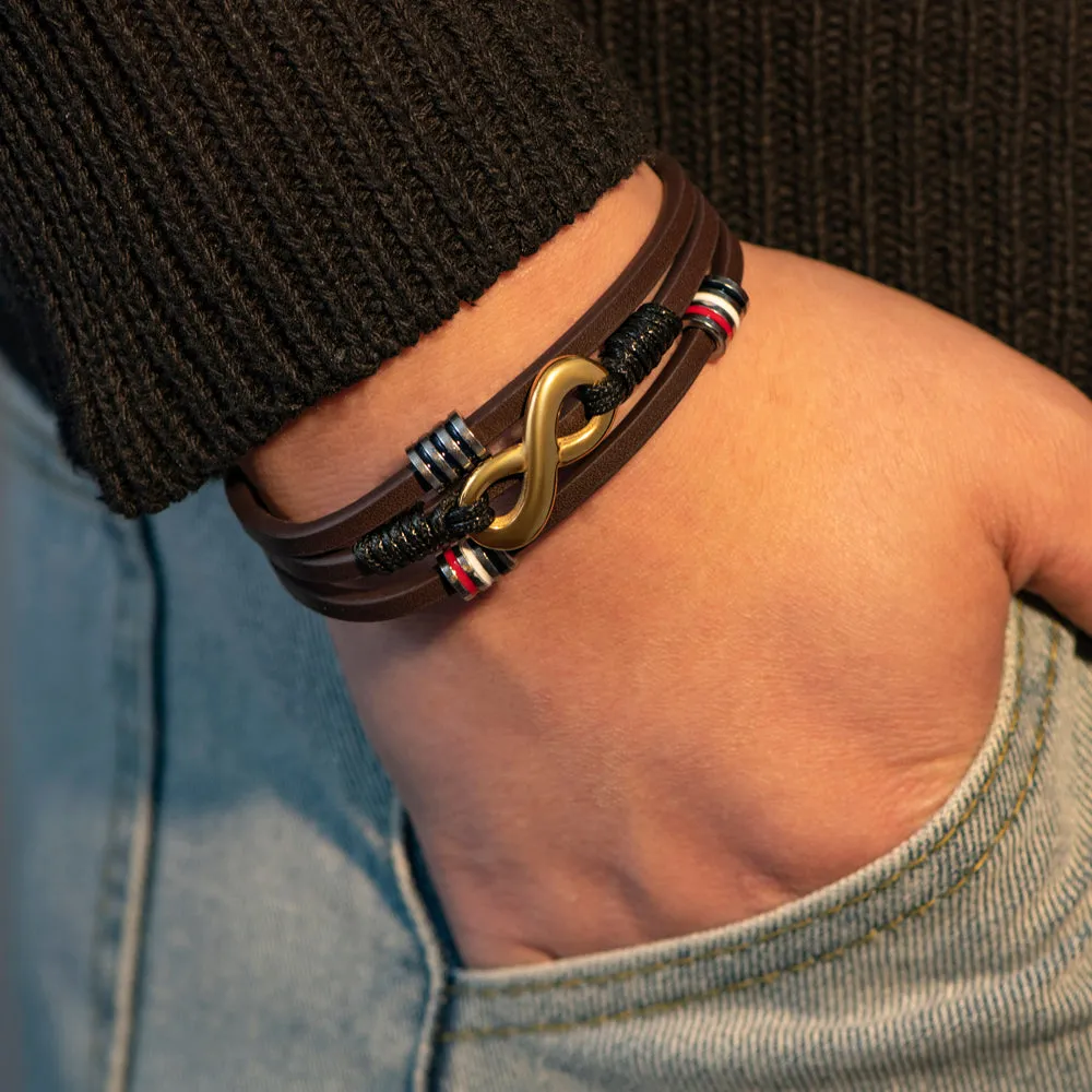 To My Grandson "Infinite Love" Leather Bracelet sold by SARAH'S WHISPER product image thumbnail 3