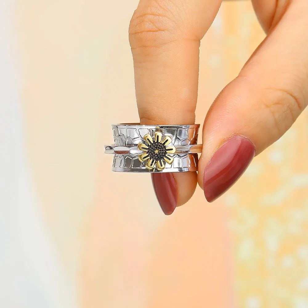 "Stand Still" Sunflower Courage Ring sold by SARAH'S WHISPER product image thumbnail 4