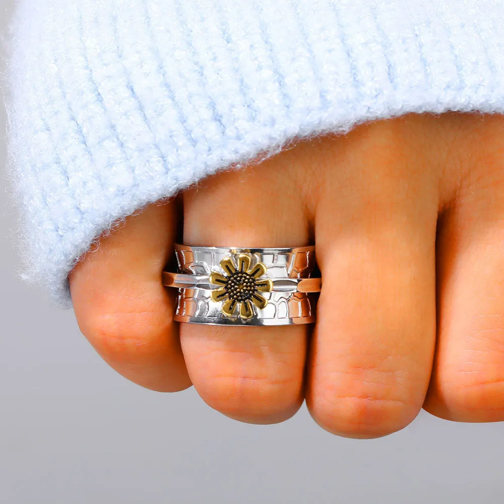"Stand Still" Sunflower Courage Ring sold by SARAH'S WHISPER product image thumbnail 3