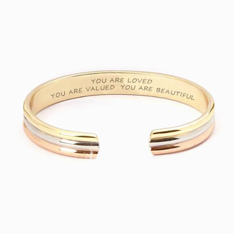 To My FRIEND "YOU ARE LOVED YOU ARE VALUED YOU ARE BEAUTIFUL" Bracelet made by SARAH'S WHISPER