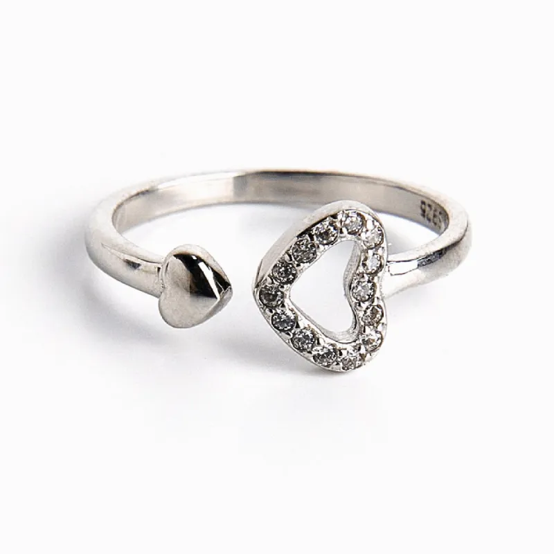 "The love between a grandmother and granddaughter is forever" Double Heart Ring sold by SARAH'S WHISPER