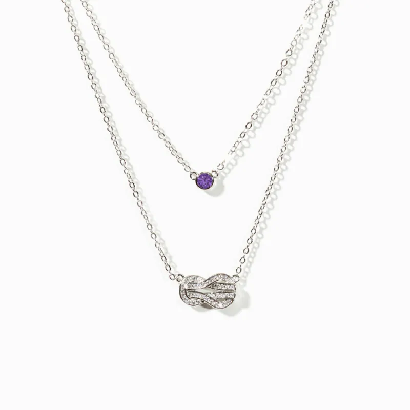 [Custom Birthstone] To My Granddaughter "I will be with you." Infinity Stone Necklace sold by SARAH'S WHISPER