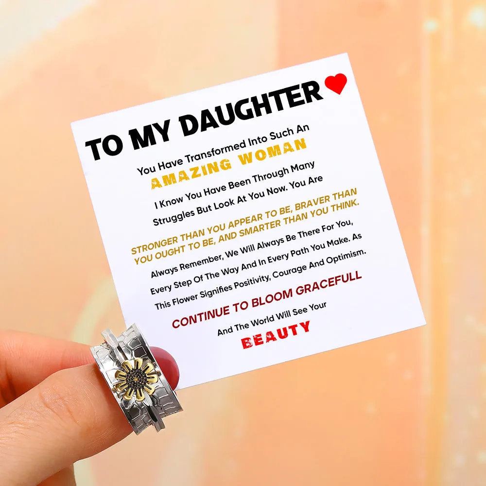 To My Daughter "Keep on Blooming" Sunflower Ring sold by SARAH'S WHISPER product image thumbnail 2