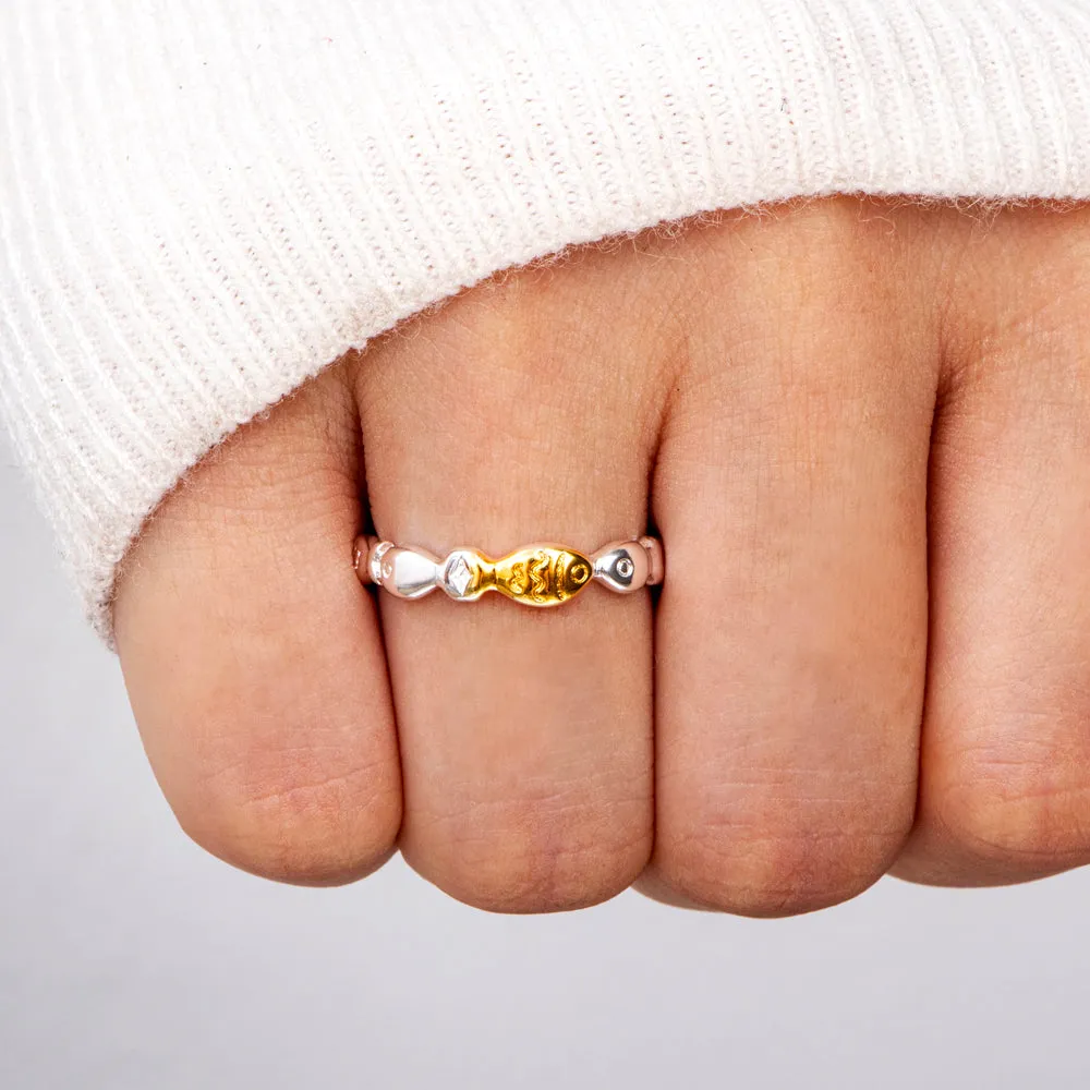 To My Bonus Daughter "Swim against the current" Fish Ring sold by SARAH'S WHISPER product image thumbnail 3