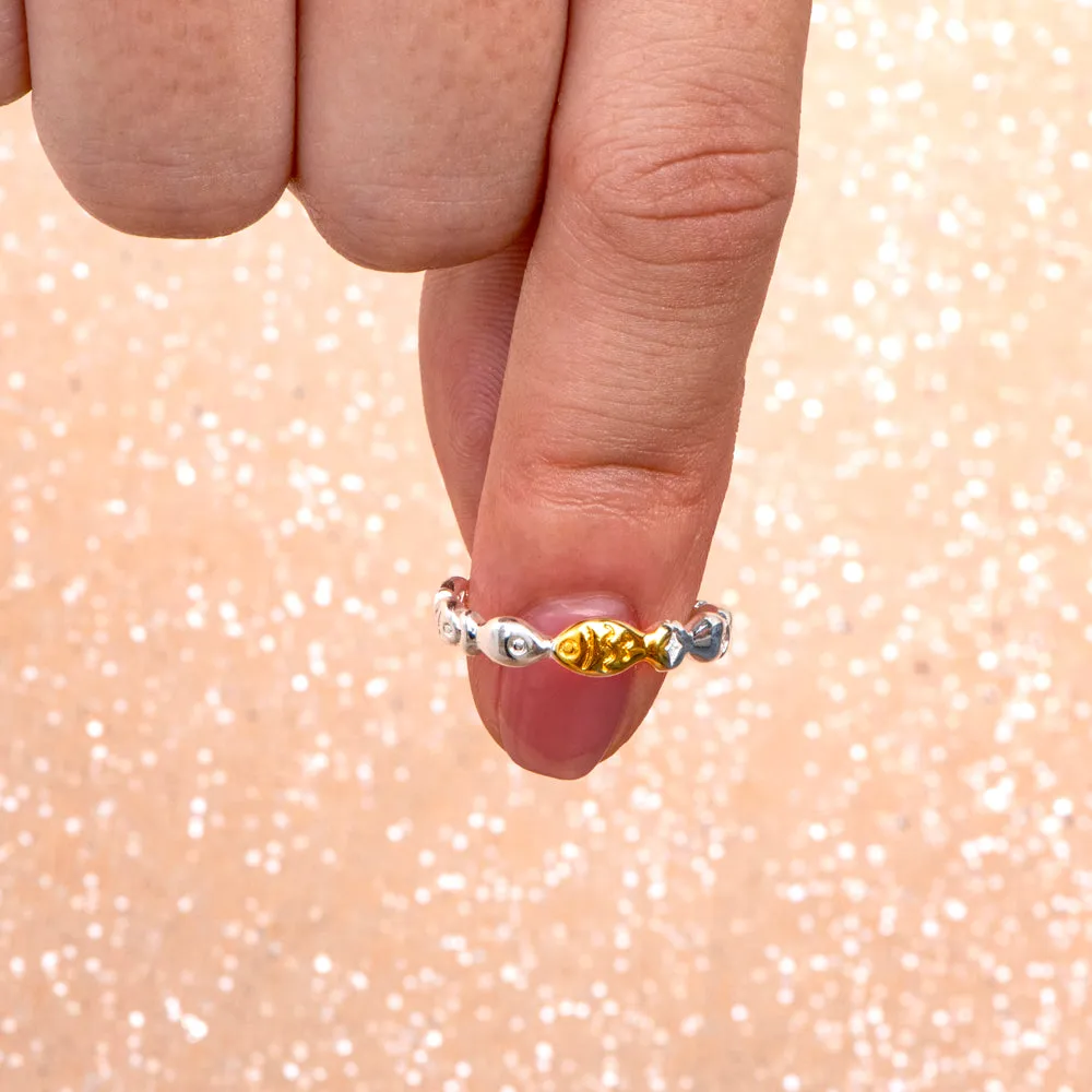 To My Bonus Daughter "Swim against the current" Fish Ring sold by SARAH'S WHISPER product image thumbnail 4