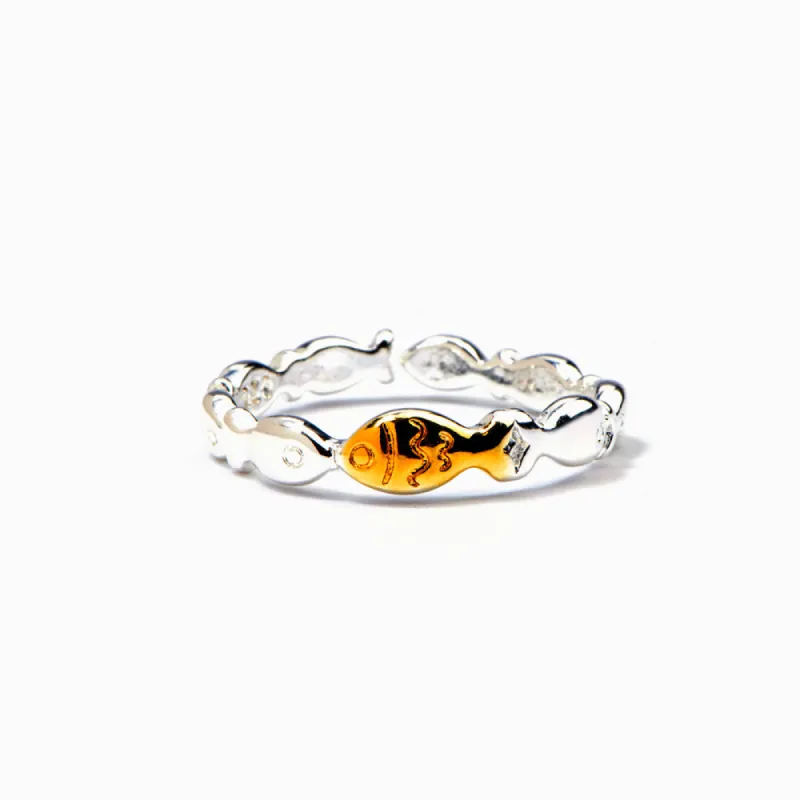To My Bonus Daughter "Swim against the current" Fish Ring sold by SARAH'S WHISPER