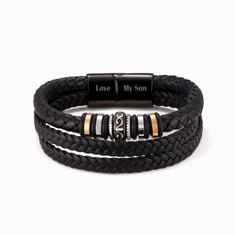To My Son "A bond can never be broken" Woven Bracelet made by SARAH'S WHISPER
