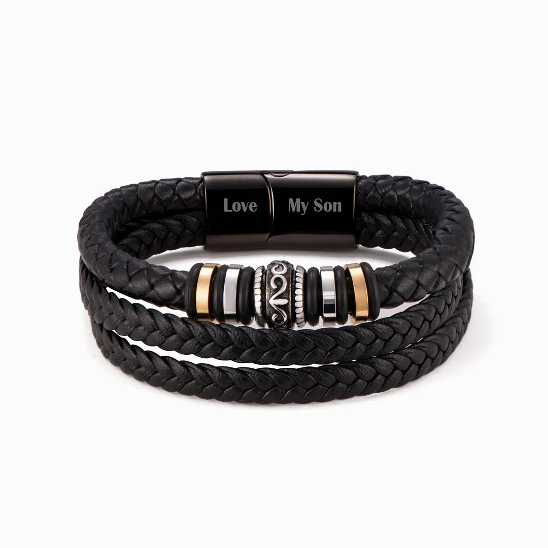 To My Son "A bond can never be broken" Woven Bracelet sold by SARAH'S WHISPER