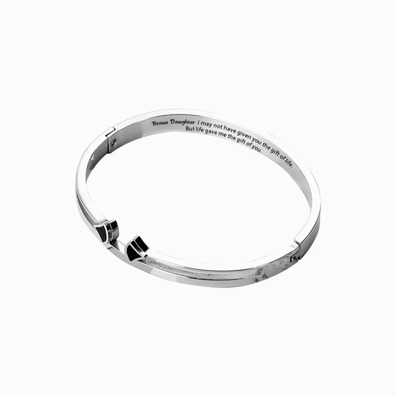 To My Bonus Daughter " I may not have given you the gift of life. But life gave me the gift of you." Arrow Bracelet sold by SARAH'S WHISPER