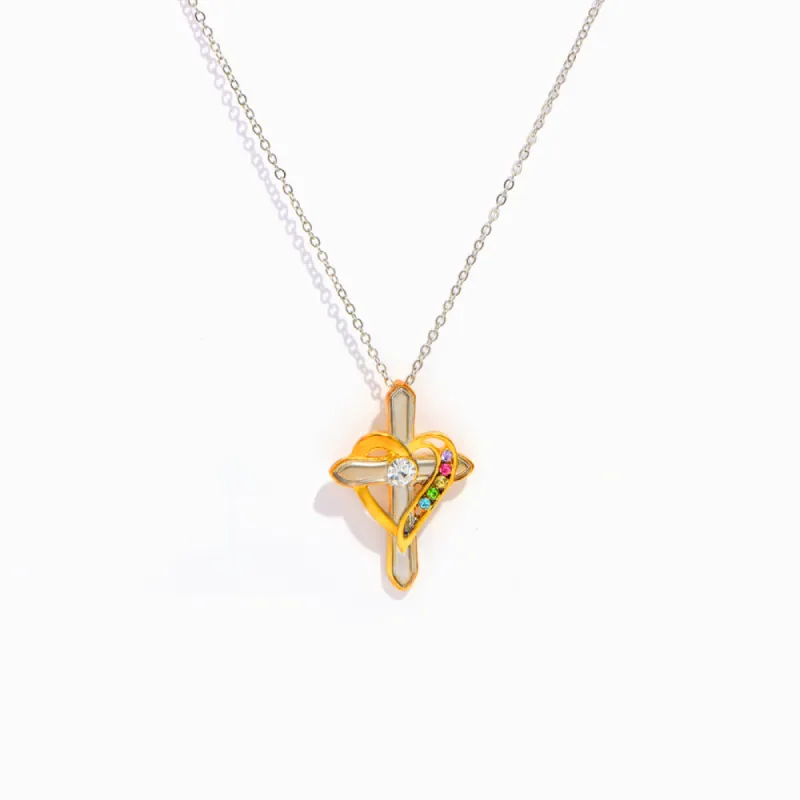 To My Daughter "Faith, hope, and love" Cross Necklace sold by SARAH'S WHISPER