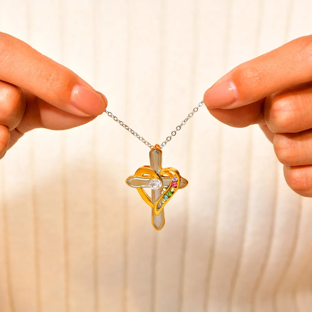 To My Daughter "Faith, hope, and love" Cross Necklace sold by SARAH'S WHISPER product image thumbnail 4