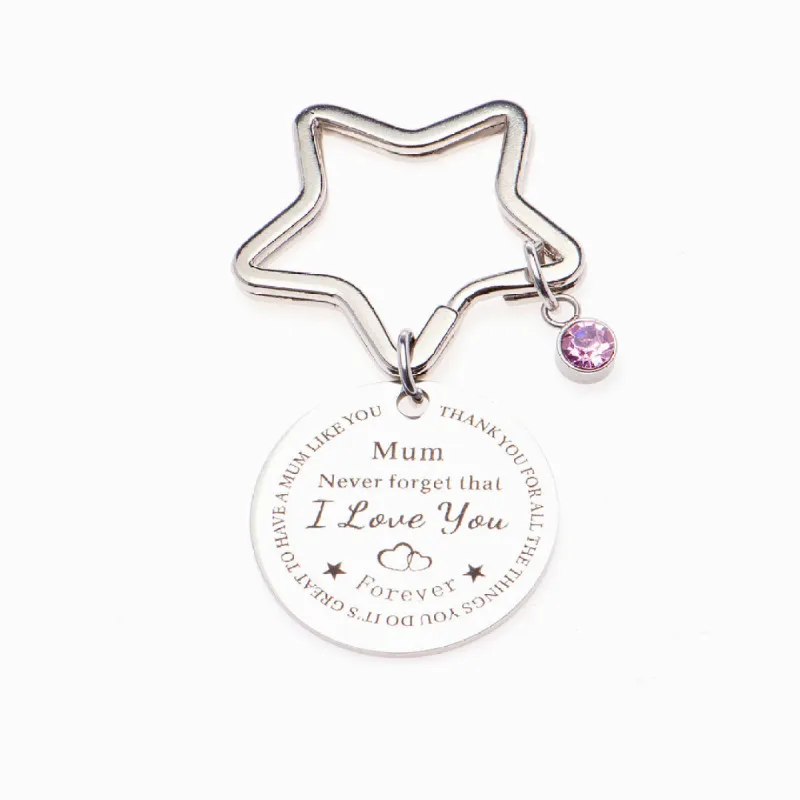 To My Mother "Great to have a mum like you" Star Key Ring sold by SARAH'S WHISPER