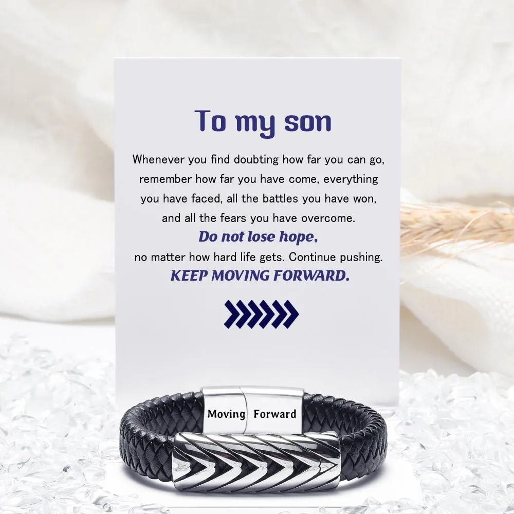 To My Son "Keep Moving" Rope Bracelet sold by SARAH'S WHISPER product image thumbnail 2