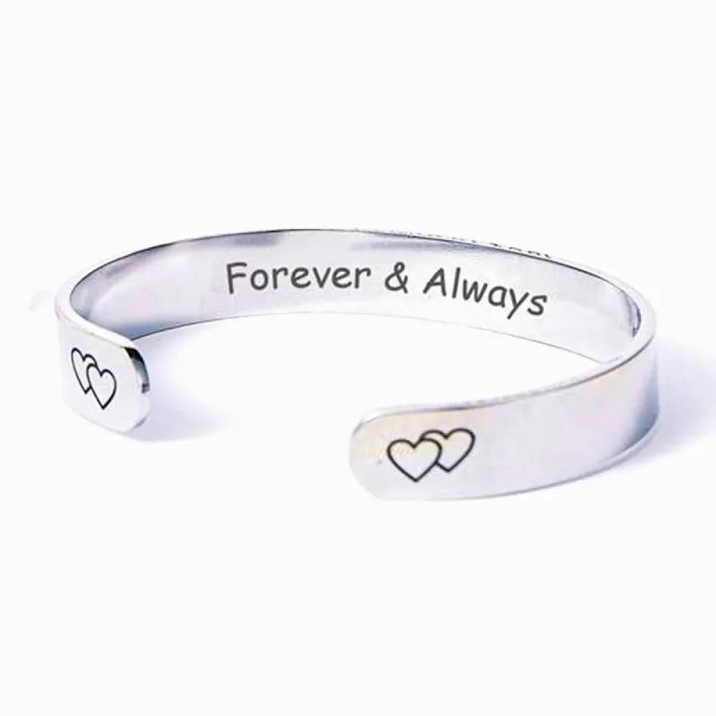 To My Sister "Forever & Always" Double Heart Bracelet sold by SARAH'S WHISPER
