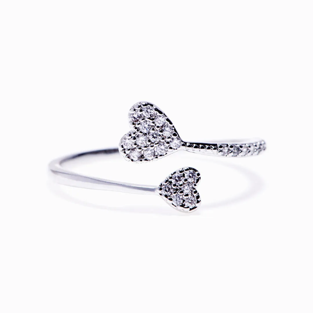 To My Granddaughter "Always have you in my heart" Double Heart Ring sold by SARAH'S WHISPER