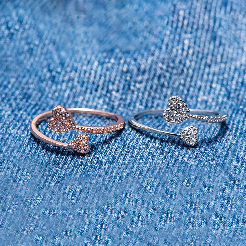 To My Granddaughter "Always have you in my heart" Double Heart Ring sold by SARAH'S WHISPER product image thumbnail 5