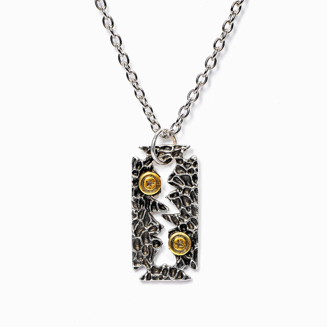 "Your value doesn't decrease based on someone's inability to see your worth." Razor-Blade Necklace sold by SARAH'S WHISPER product image thumbnail 2