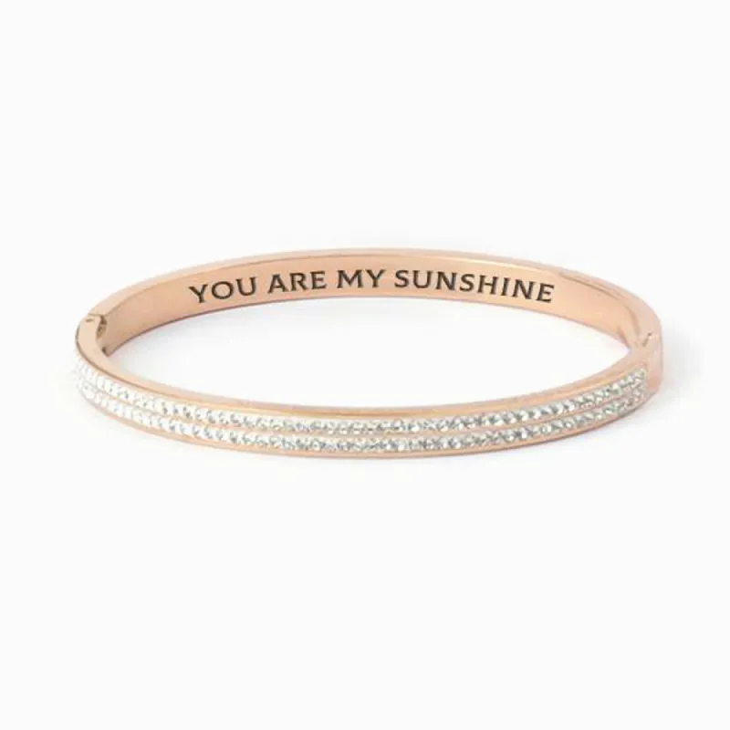 To My Daughter "you Are My Sunshine" Full Diamond Bracelet sold by SARAH'S WHISPER