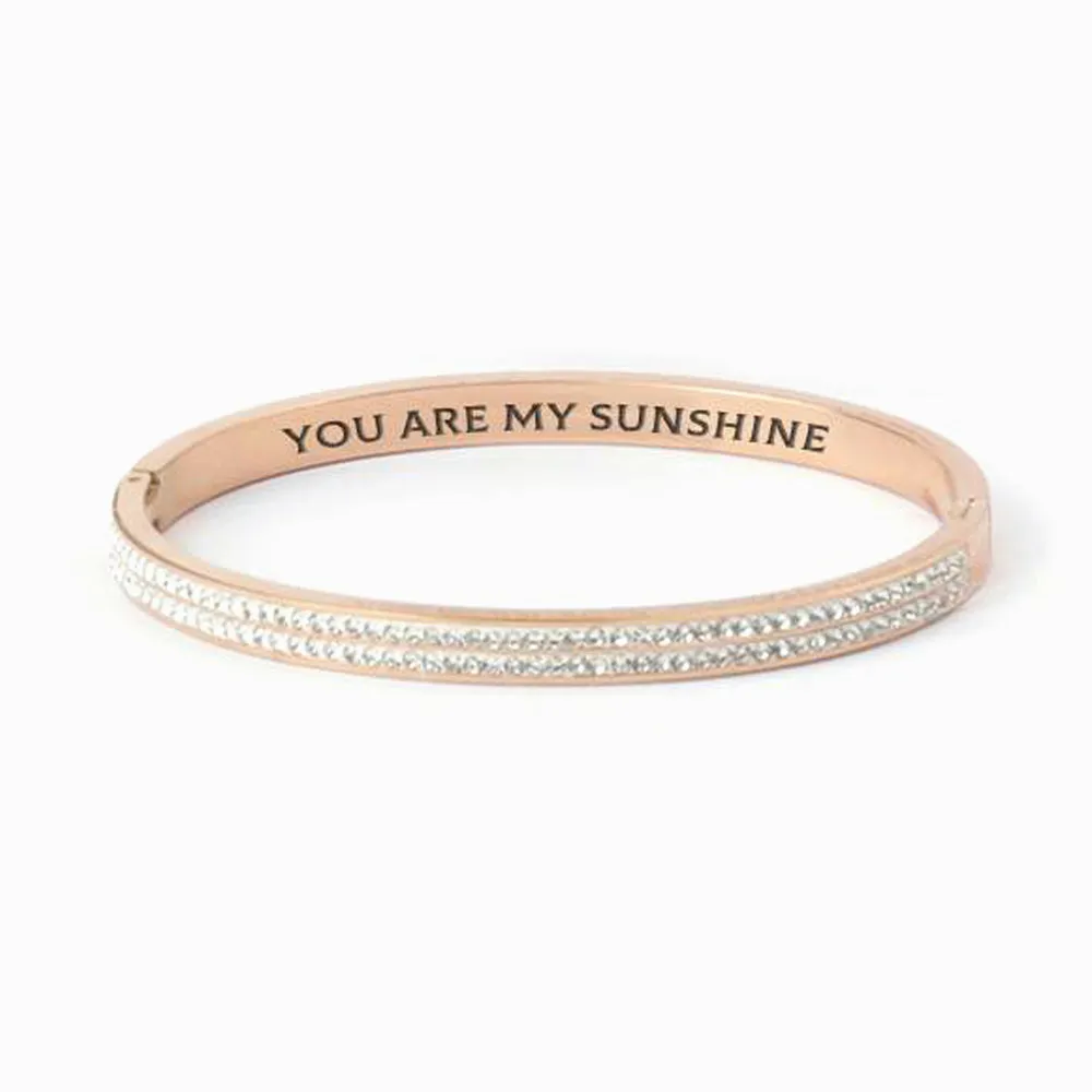 To My Daughter "you Are My Sunshine" Full Diamond Bracelet sold by SARAH'S WHISPER