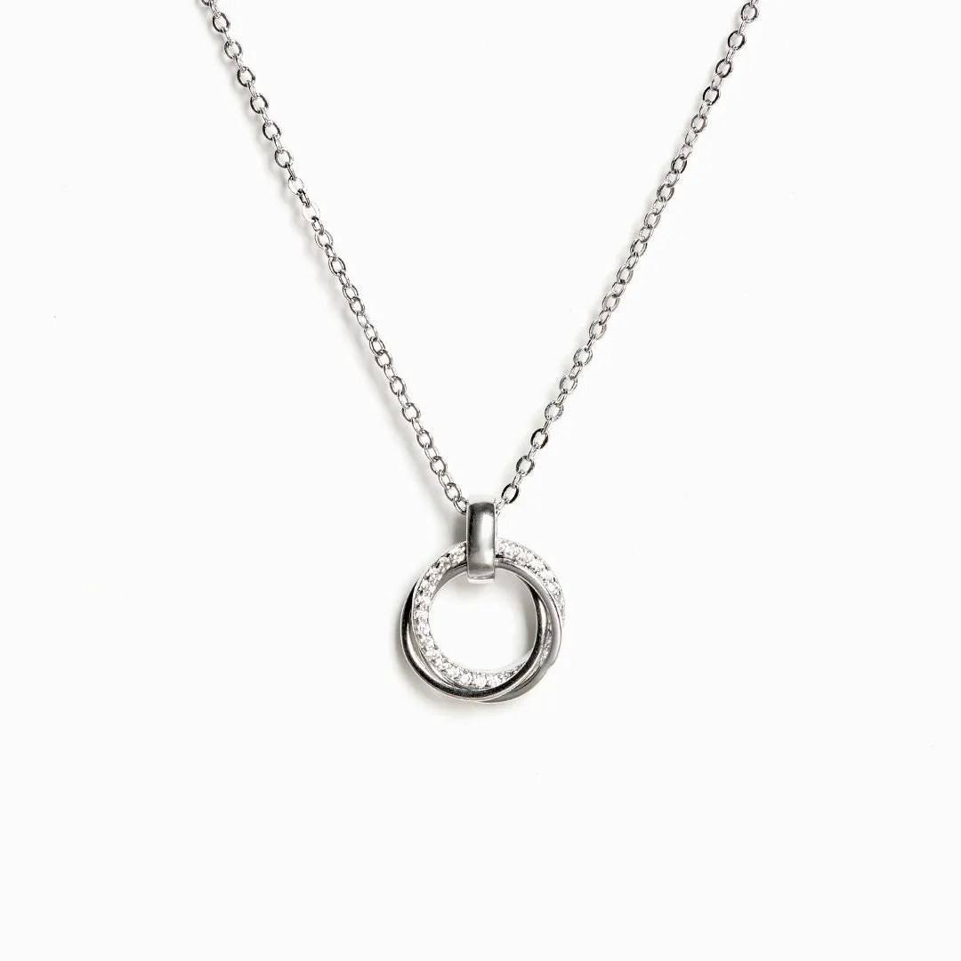 To Our Daughter "You will never outgrow our hearts" Triple Ring Necklace sold by SARAH'S WHISPER
