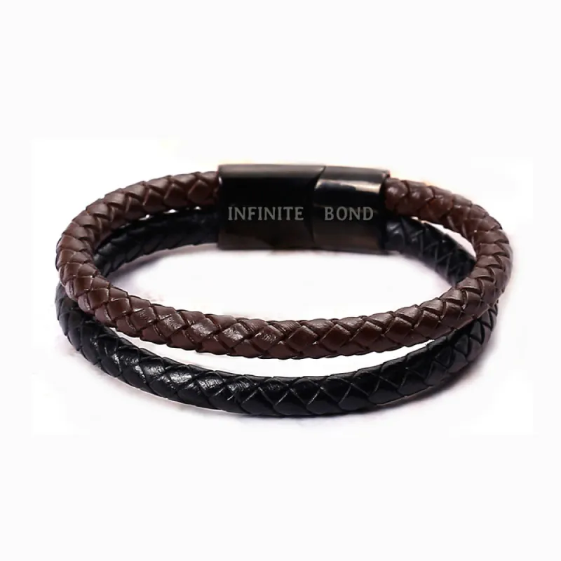 To My Grandson "The bond between a grandson and grandmother lasts forever" Double Rope Bracelet sold by SARAH'S WHISPER