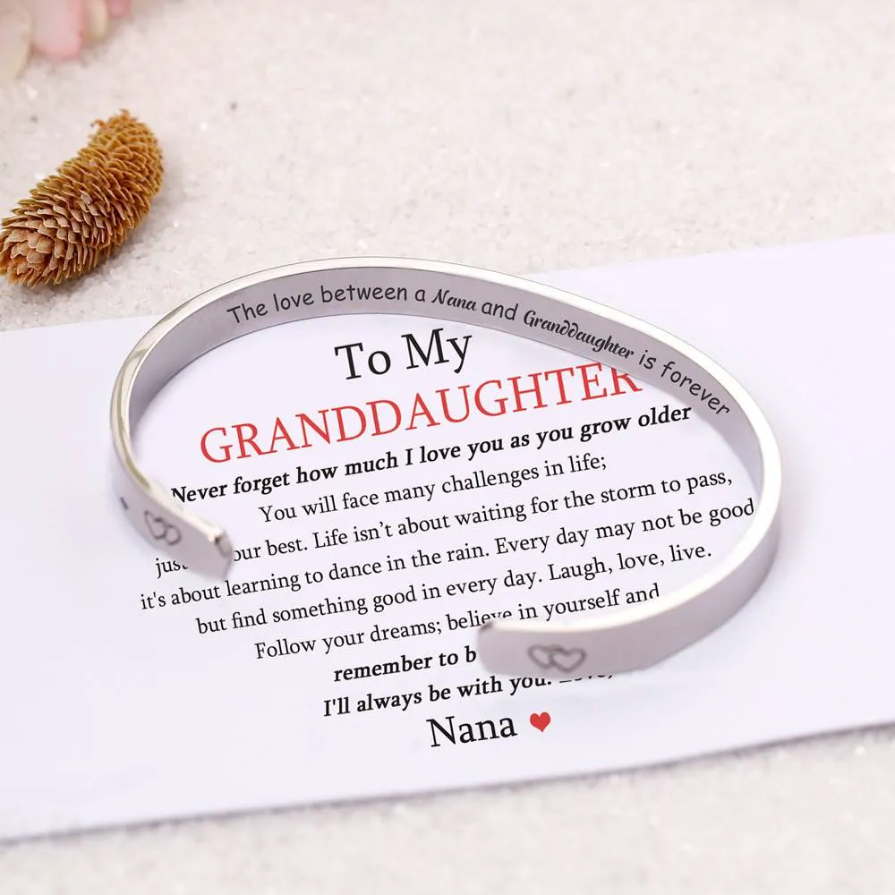 To My GRANDDAUGHTER "The love between a Nana and Granddaughter is forever" Bracelet sold by SARAH'S WHISPER product image thumbnail 3
