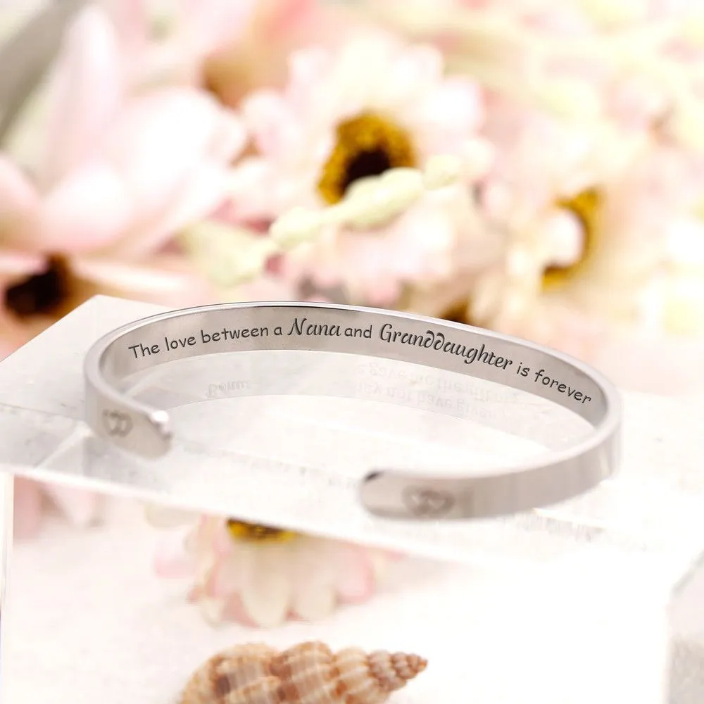 To My GRANDDAUGHTER "The love between a Nana and Granddaughter is forever" Bracelet sold by SARAH'S WHISPER product image thumbnail 4