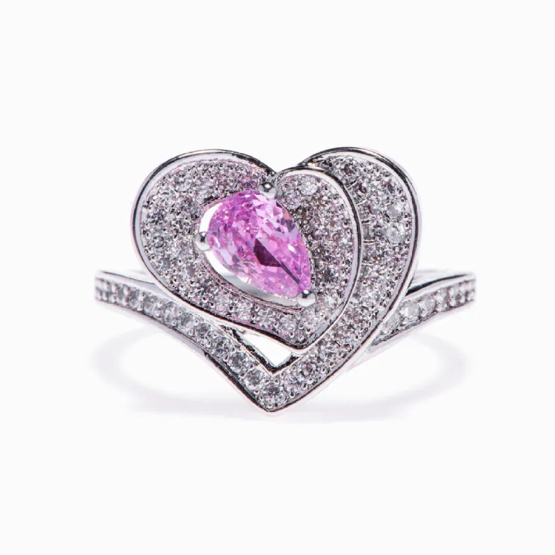 To My Granddaughter "You are always in my heart" Heart In Heart Ring sold by SARAH'S WHISPER