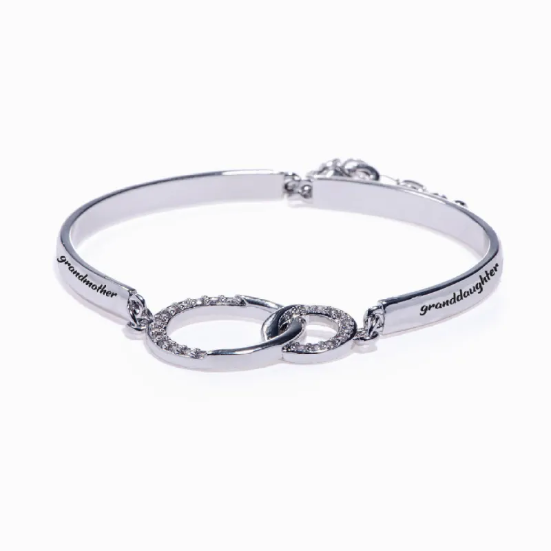 "Grandmother and Granddaughter Forever Linked Together" Double Ring Bracelet sold by SARAH'S WHISPER