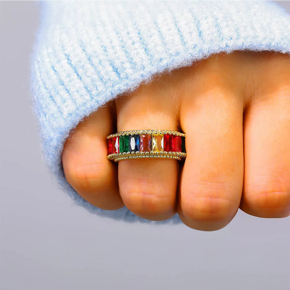 To My Daughter "Stay Positive" Rainbow Ring sold by SARAH'S WHISPER product image thumbnail 3