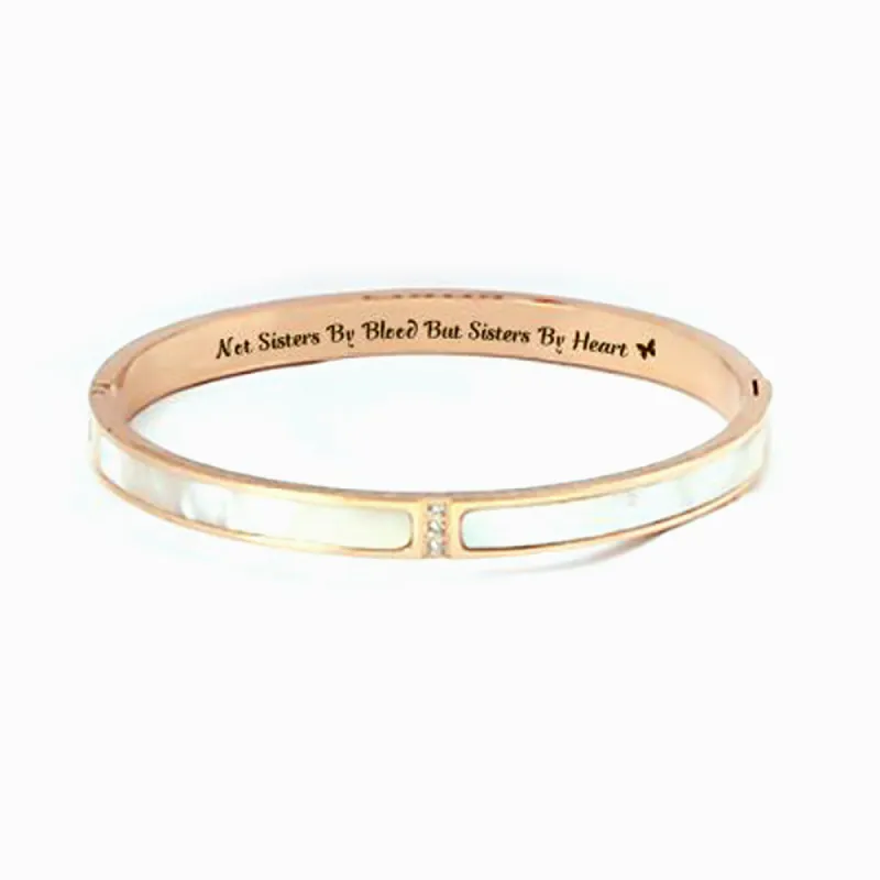For My Best Friend "Not Sisters By Blood But Sister By Heart" Bracelet sold by SARAH'S WHISPER