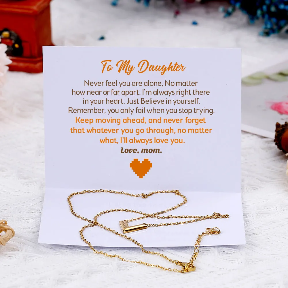 To My Daughter "Keep moving ahead" Arrow Necklace sold by SARAH'S WHISPER product image thumbnail 2