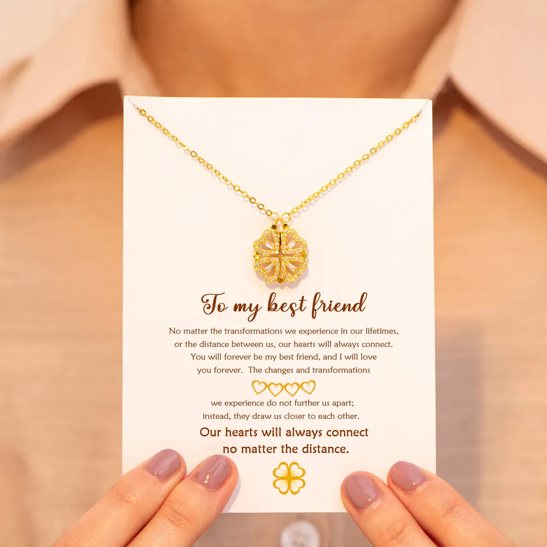 To My Best friend "Our Hearts Will Always Connect No Matter The Distance" Union Necklace sold by SARAH'S WHISPER product image thumbnail 2