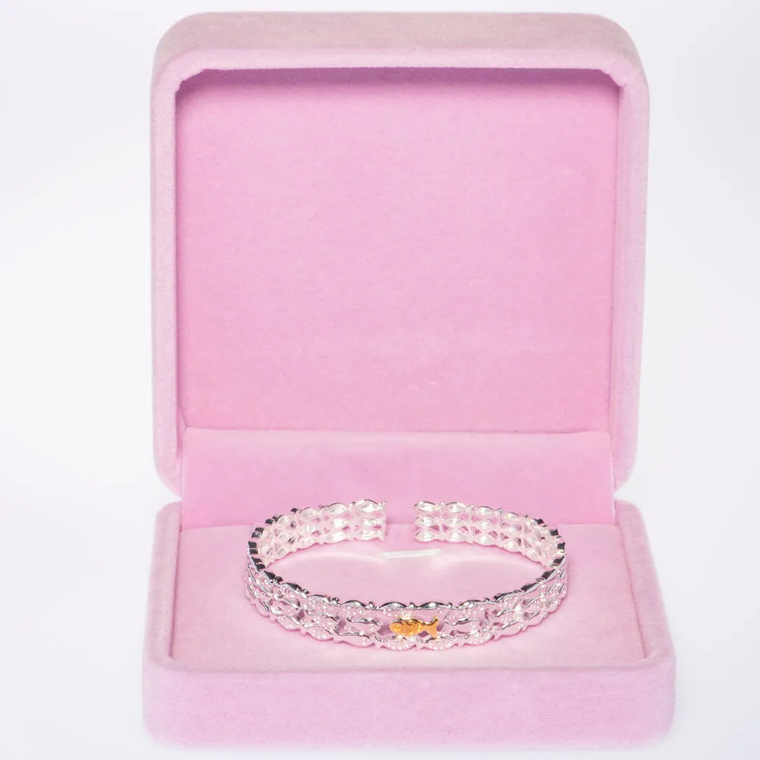 "Be brave" Gold Fish Bracelet sold by SARAH'S WHISPER product image thumbnail 4