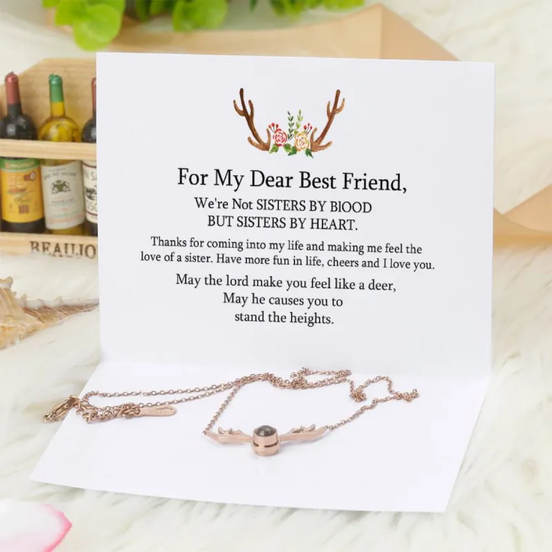 For My Dear Best Friend 'Not Sisters by Blood But Sisters by Heart' Necklace sold by SARAH'S WHISPER