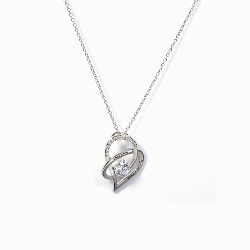 To My Granddaughter "I Love You to The Moon and Back" Sweetheart Necklace sold by SARAH'S WHISPER