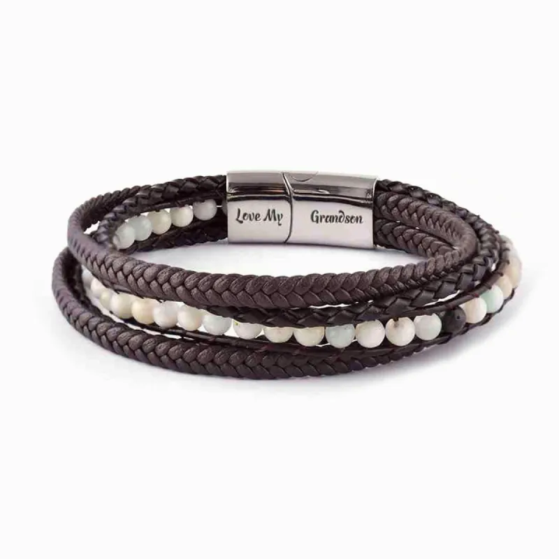 To My Grandson "Take these lucky beads. Wish you best of luck for the future  and achieve all your dreams." Lucky Beads Bracelet sold by SARAH'S WHISPER