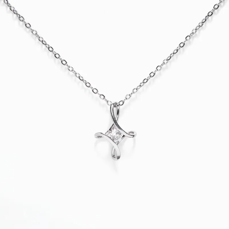 To My Granddaughter "Stay positive always and never give up" Cross Necklace sold by SARAH'S WHISPER