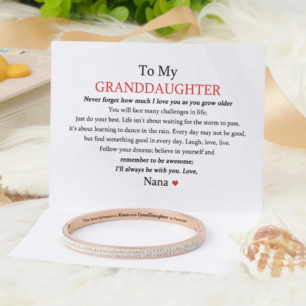 To My GRANDDAUGHTER "The love between a Nana and Granddaughter is forever" Bracelet sold by SARAH'S WHISPER product image thumbnail 2