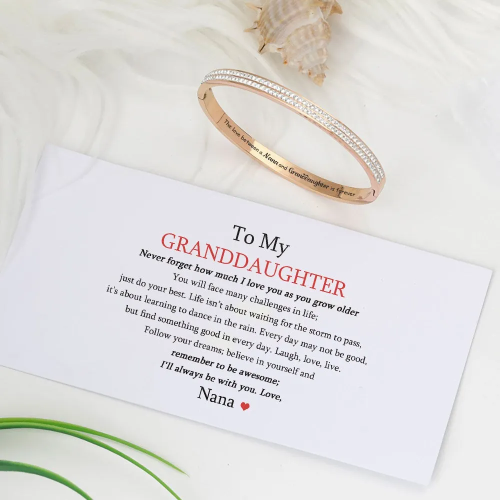 To My GRANDDAUGHTER "The love between a Nana and Granddaughter is forever" Bracelet sold by SARAH'S WHISPER product image thumbnail 3